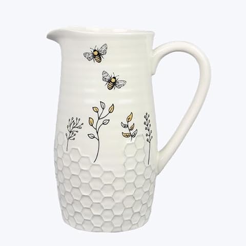 Young's Inc Honey Bee Ceramic Water Pitcher/Vase Cover