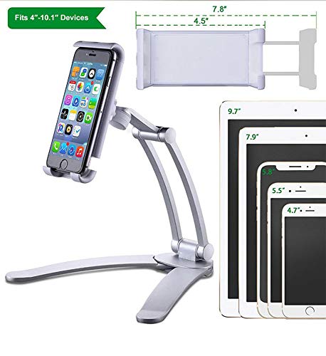 Suporte de Mesa & Parede Ajustável de 5 a 10.5 Polegadas Para iPhone/iPad/Tablet/Celular/Smartphones