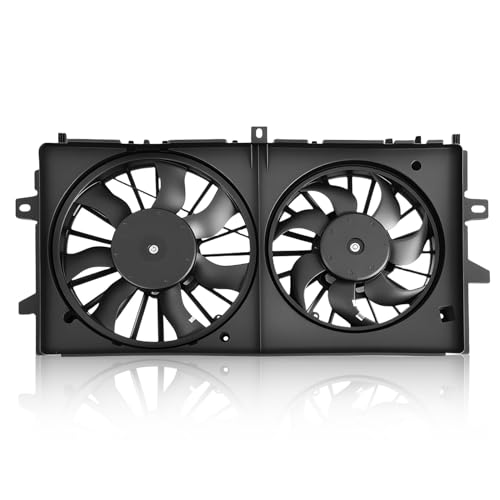 Assembroverse Engine Radiator Cooling Fan Assembly Compatible with Impala Monte Carlo Lacrosse 2006-2011 V6 3.5L 3.6L 3.9L Replace 89018690 89018691 GM3115187 Dual Radiator Fans with Shroud by Assembroverse - Used condition - US$108.15