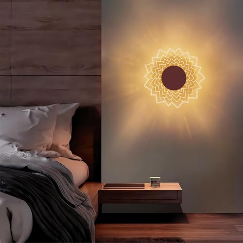Image of Sunflower Wall & Ceiling Light - Creative Acrylic Decorative Wall Lamp | Modern Wall Sconce for Bedroom, Living Room & Kids Room - (1 Pack)