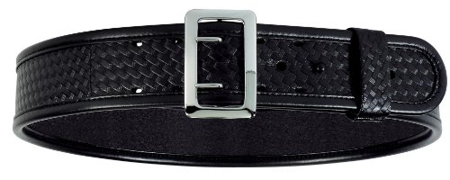Ceinture Sam Browne 7960 cuir laqué noir avec boucle chrome taille 34-36 pour uniforme
