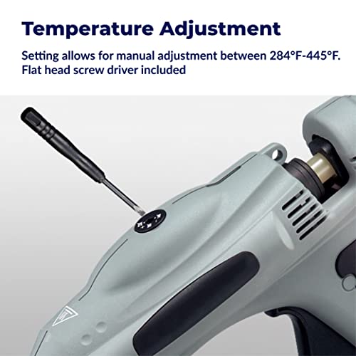 Professional Heavy Duty Industrial Hot Melt Glue Gun Kit For 5/8” Sticks. 450 Watt With Smart Adjustable Temp Glue Gun For Craft, Woodworking, & Diy (Includes 3 Premium Glue Sticks) #TOP1