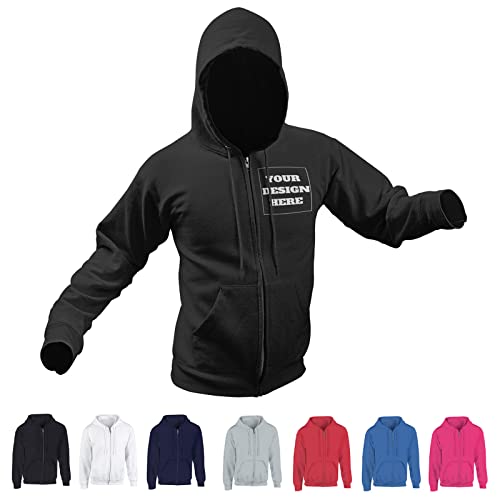 Aulemen Hoodie Herren Mit Reißverschluss - Slim Fit Kapuzenpullover Mehrere Taschen