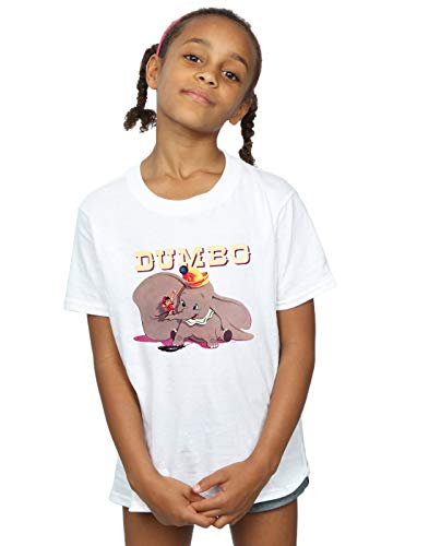 Disney Girls Dumbo Timothy's Trombone T-Shirt White 5-6 Years