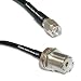 1 Foot RG58 Silver Plated RP-SMA Male to UHF Female Bulkhead RF Coaxial Cable