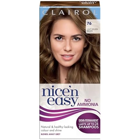 Clairol Nice'n Easy No Ammonia Hair Dye, Light Golden Brown Cover
