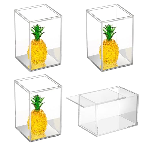 JUXYES Paquete de 4 vitrinas acrílicas...