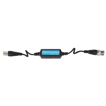 Ground Loop Isolator Plastic, HD-TVI/CVI/AHD/CVBS Ground Loop Isolator Video Balun Coaxial BNC Male to Female for Camera Black
