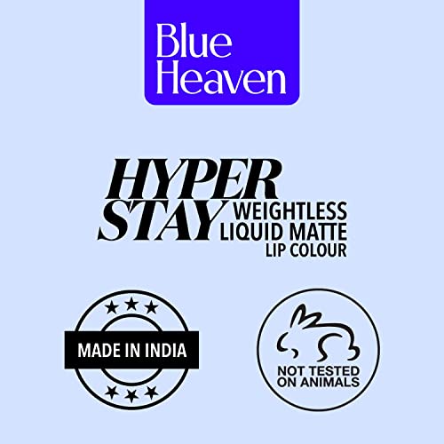 Image of Blue Heaven Hyper Stay Weightless Liquid Matte Lipstick | Long-lasting Matte Finish | Non-Transfer Matte Lipstick for Women | Non-Sticky & Smudge Proof | Mystic Maroon-05 | 6ml