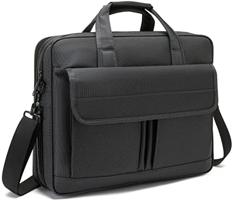 Oxford 15.6 Inch Laptop Bag, Expandable Bag Shoulder Bag Messenger Bag Computer Bag Handbag Laptop Briefcase Business Satchel Office Work Bag for Men or Women…