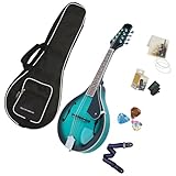 XuQiZZpp Instrumento musical de mandolina acústica de 8 cuerdas, cuerpo de tilo, mandolina, instrumento de cuerda ajustable para benginners