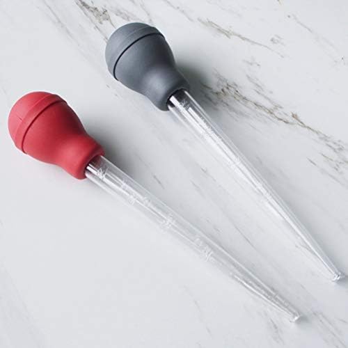 HDZWW Turkey Baster Chicken Poultry Meat BBQ Baster Syringe Tube Pump Pipe Dropper Kitchen Gadget For Cooking Roasting 30ML (Grey) (Color : Gray)