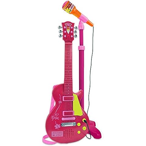 Bontempi - Pink electronic rock guitar with microphone (245872), 24 5832 Cover