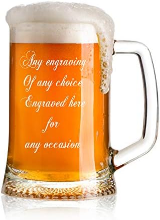 ukgiftstoreonline Personalised Engraved 1 Pint Glass Beer Tankard Any Occasion Calligraphy Script Birthdays Anniversaries Weddings Christmas