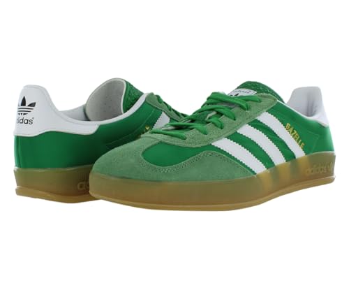 Image of adidas Gazelle Indoor Mens Shoes Size 13, Color: Green /White /Brown