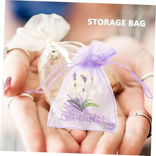 Bolsitas de organza IMIKEYA 20 unidades lavanda miniatura 5