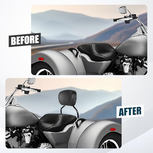 Image of Motorcycle Passenger Backrest Sissy Bar Compatible with for Harley FLRT Freewheeler 2015-2025 Road Glide 3 FLTRT 2023-2025 Detachable Rear Sissy Bar Backrest | Stylish Heavy-Duty Metal Sissy Bar Backrest For Comfortable Back Support