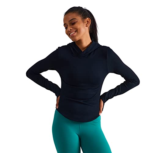 Womens Hooded Athletic Long Sleeve Running Shirts Workout Yoga Tops with Thumb Holes Slim Fit4