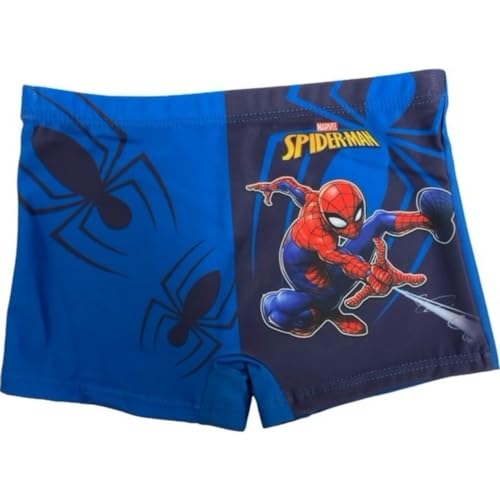 Shorts de Bain Spiderman Marvel -Boxer De Bain Spiderman Marvel (FR/ES, Âge, 7 Ans, 8 Ans, Taille Normale, Bleu-D)