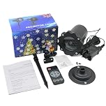 Indoor Falling Snow Light Projector with 360 Degree Rotation - Projection Lighting for Festive Decorations and Winter Garden | LED Lamp for Winter Atmosphere