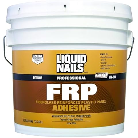 Liquid Nails Fiberglass Reinforced Panel Adhesive (FRP-310) 3.5 gal, White, 3.5 gallon Cover