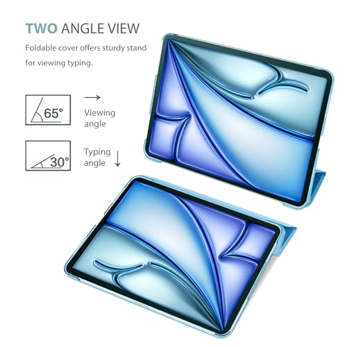ProCase Smart Case for iPad Air 11-inch M4 (2026, 8th Gen) / M3 (2025) / M2 (2024) & 10.9 Inch iPad Air 5th (2022) & 4th (2020) – Protective Hard Back Cover with Auto Sleep/Wake - Sky by ProCase - Image 5