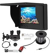 Fishing Camera Video DVR Recording Fish Finder, 4.3 inch LCD Monitor, 190 Degree Rotating View, I...