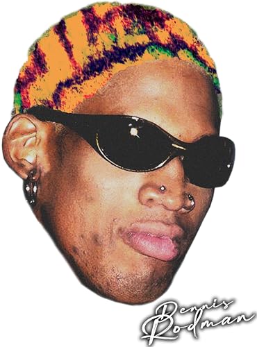 Philcos Dennis Rodman Multicolor Hair White T-Shirt2
