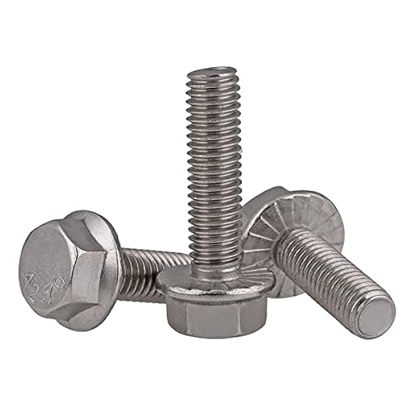 Zeskantschroeven 2 pc's M10 flensbouten 5789 Hexagon kop flens bout A2-70 hex-kop flensschroef met tand M10*16/20/20/30/40/50 mm (Size : 20mm)