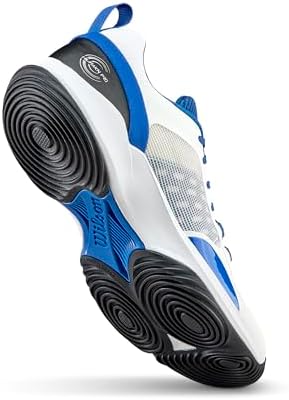 WILSON Tênis masculino Hurakn Pro V2 Padel, Branco/Deja Vu Azul