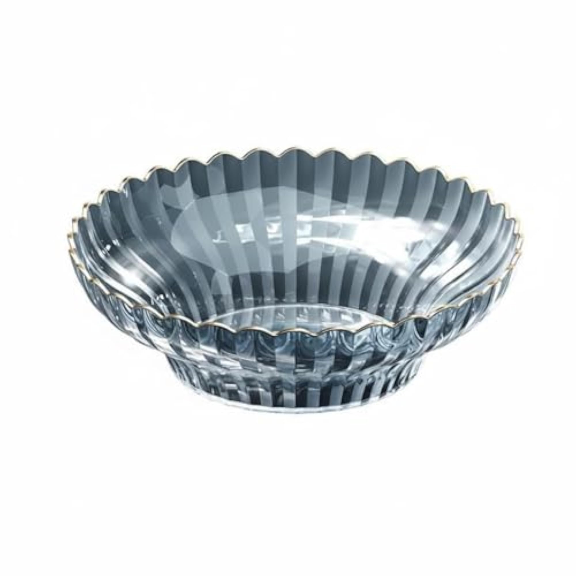 ABS Snack Bowl Elegant Design Scalloped Fruit Bowl