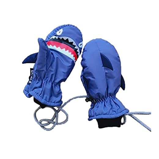 Handskar och vantar vinter barn tjocka varma skidhandskar söta tecknade barn vattentäta vantar, 1, en storlek