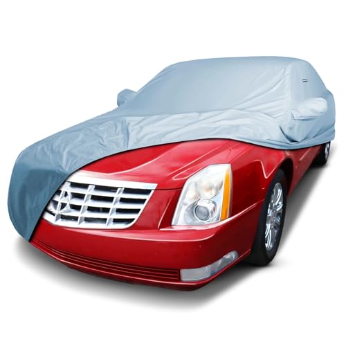 Image of iCarCover Premium Car Cover for 2006-2011 Cadillac DTS Heavy Duty Waterproof All-Weather Automobiles Custom Fit Indoor Outdoor UV Snow Protection Covers with Straps and Bag