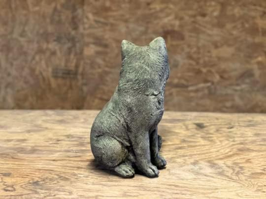 Generic Stone Statue 2023 Fox Concrete Outdoor Sitting Fox Figure Gray