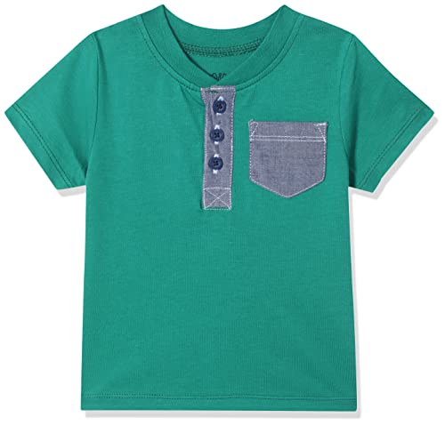 Image of miniklub Boys Green Henley Neck T-Shirt