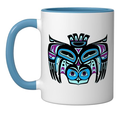 Alaska Native American Style Tlingit Haida Indian Owl Spirit Ceramic