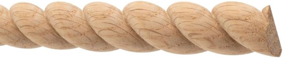 5/16" W-5/8 W x 4FT, 10pc Total 40ft, Various Wood, Maple, Oak Half Round Rope Moulding Trim. ZakrosDesign (1/2", Red Oak)
