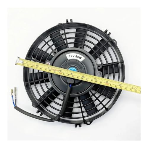 Ventilador de refrigeración universal de 9 pulgadas y 12V 80W para aire acondicionado de coche 2