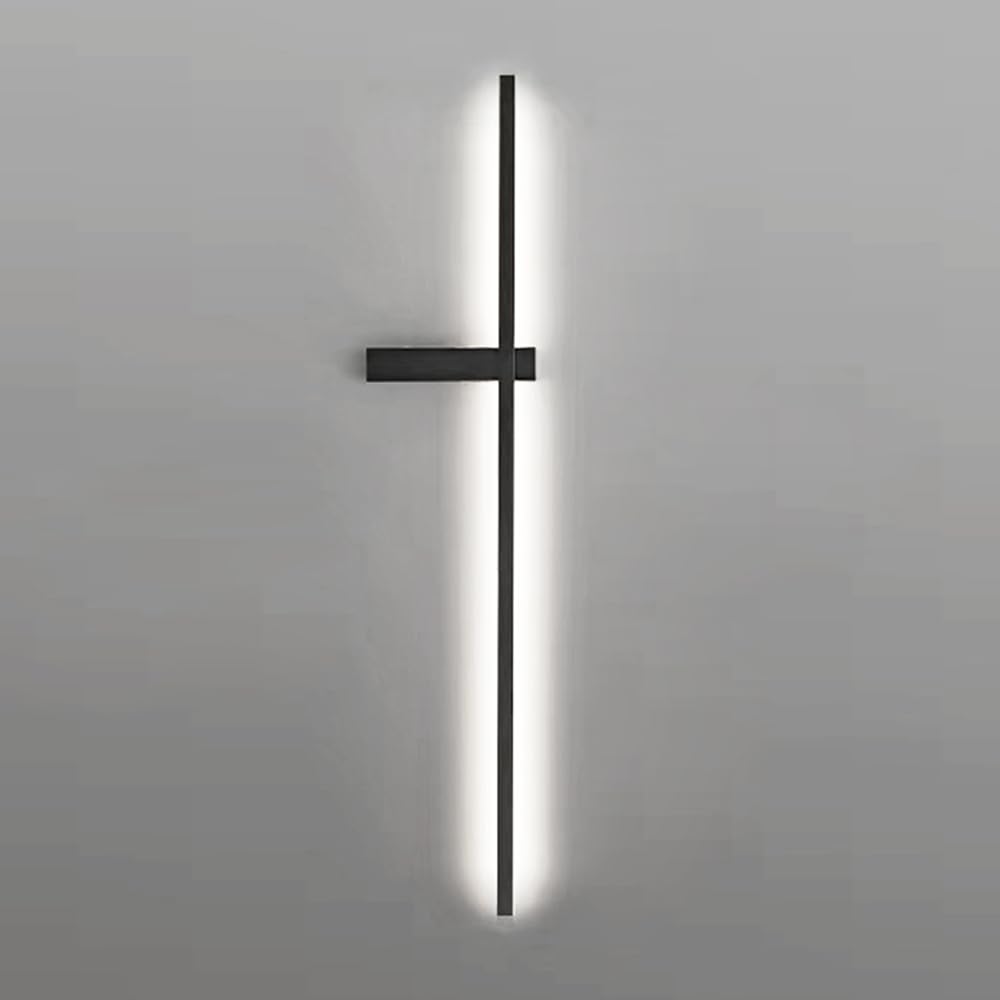 FZQSXAZU Modern Minimalist LED Wall Sconce - Black Wired ometric Lighting for Living Room, Bedroom, Hallway, Stairs & Home Decor Sk Indoor Fixture