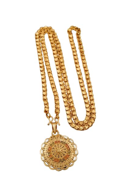 Golden Symphony: Elegance Redefined in a Unique Round Pendant (DESIGN-1)-image-30