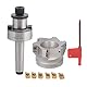 Hilitand CNC-Fräswerkzeugsatz ， Spannzangenhalter MT2-FMB27 + 80-27-6-Flötenfräser + 1604APMT Fräseinsätze(6PCS Fräseinsätze)