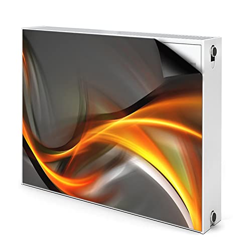 Cache radiateur 80x60cm magnétique gris et cache aération - 2