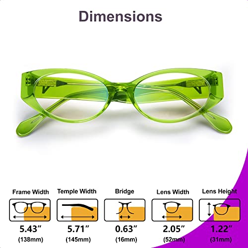 Visoone Oval Acetate Blue Light Blocking Glasses Computer Glasses Multicolor Eyewear Non Prescription For Women Alverstone #TOP5