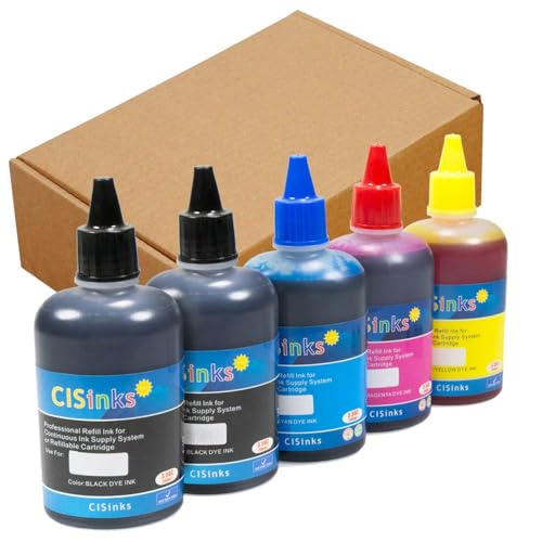 Refill Ink Bottle Set Compatible for Canon PGI-270 CLI-271 PIXMA MG6820 MG6821 MG6822 Refillable Ink Cartridge CIS CISS System with 5 Syringes (PBK, BK, C, M, Y)