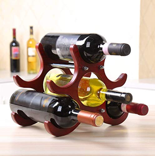 Soporte para botellas de madera sólida estilo europeo