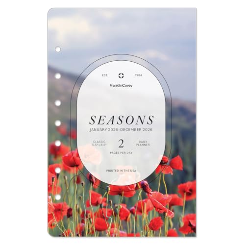 FranklinCovey - Seasons Two Page Per Day Ring-Bound Planner (Jan 2026 - Dec 2026, Classic)