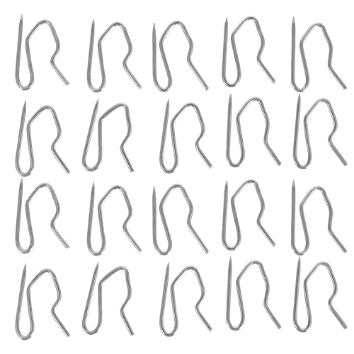 HOLIDYOYO Crochets de Rideaux en Métal 3 Cm Argentés, 450 Pièces, Pointes Effilées Suspendre Facile, Accessoires Robustes pour Rideaux de Fenêtre, Porte et Camping-Car, Quincaillerie