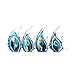Blue Stripe Tropical Fish Glass Sculpture Home Tabletop Decoration, Christmas Birthday Gift