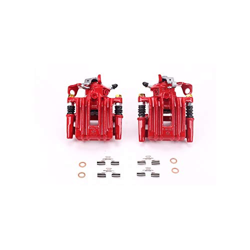 Power Stop Rear S2570 Pair of High-Temp Red Powder Coated Calipers