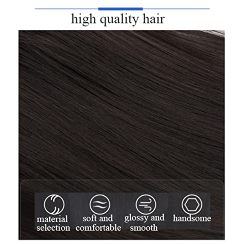 sem rastros Perucas masculinas em camadas na altura dos ombros Perucas de tainha anos 80 para homens